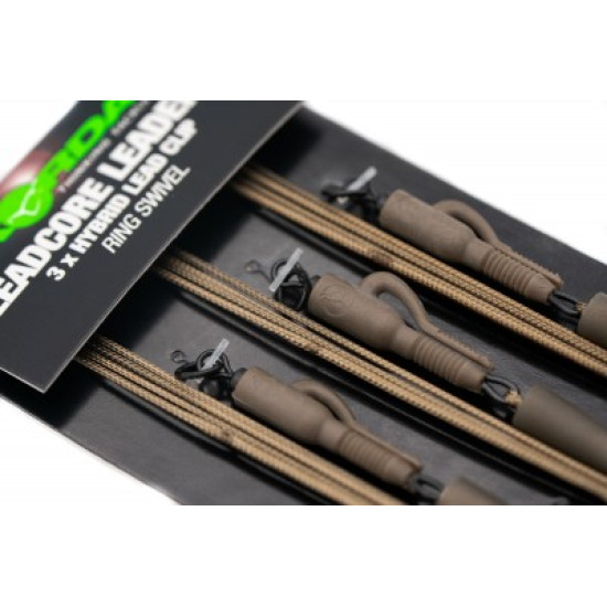 Korda Leadcore leader 3x hybrid lead clip ring swivel weed silt