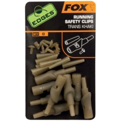 Fox running safety clips trans-khaki