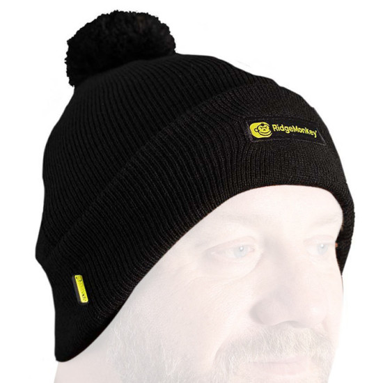 Ridgemonkey beanie  bobble black  