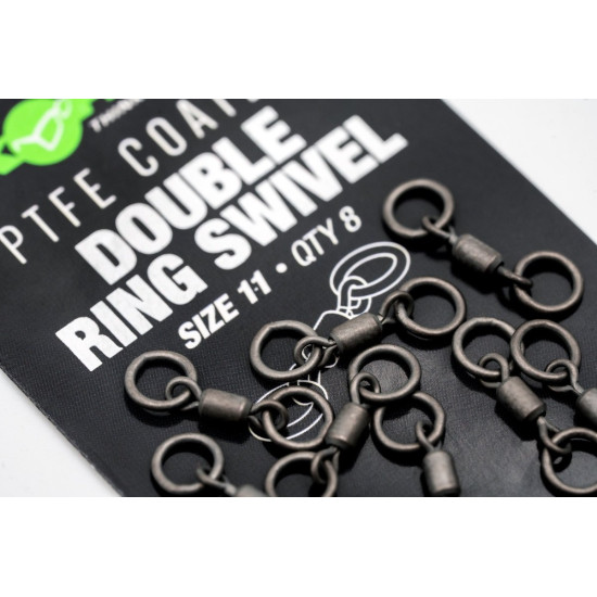 Korda PTFE COATED double ring swivel SIZE 11