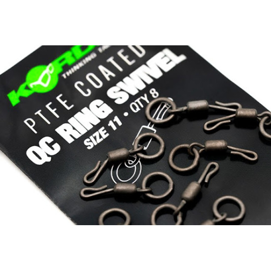 Korda PTFE COATED qc ring swivel coated SIZE 11