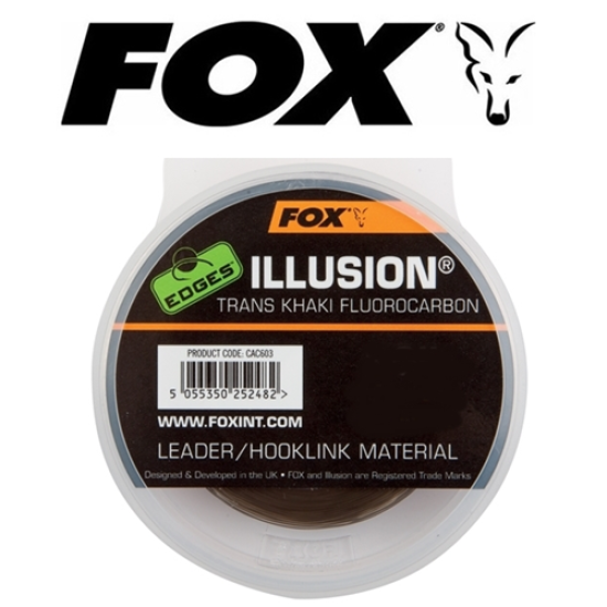 Fox illusion leader/hooklink material 30lb 50m TRANS KHAKI FLUROCARBON