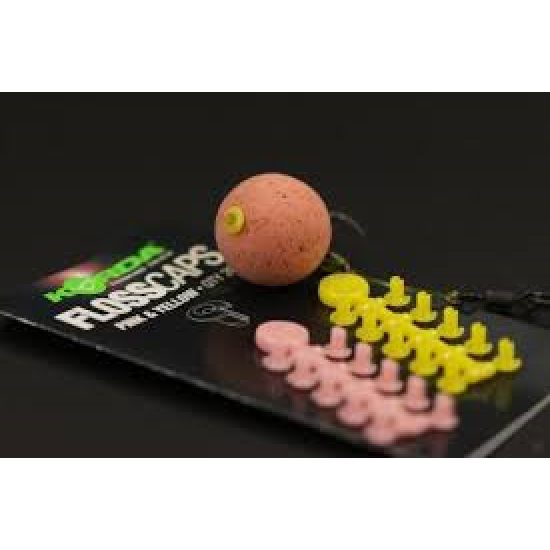 Korda floss caps yellow pink