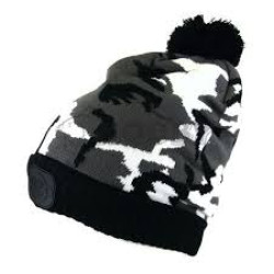 Ridgemonkey beanie bobble hat -black and white