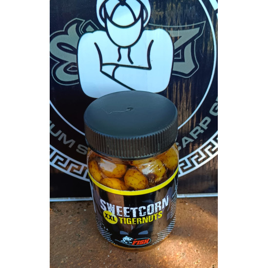 Fish tigernuts sweetcorn