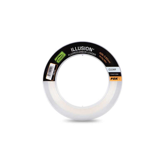 Fox illusion leader fluorocarbon leader 40lb 50m clear