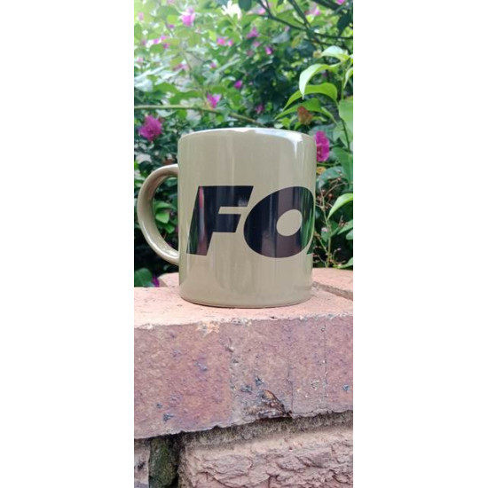 Fox ceramic Mugs -green Fox Print