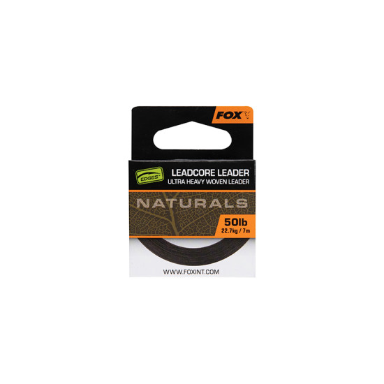 Fox naturals leadcore woven leader 50lb 7m