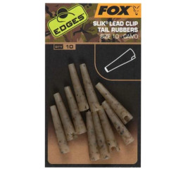 Fox Slik lead clip tail rubbers size 10 camo
