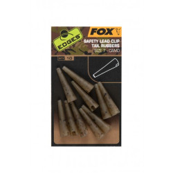 Fox safety lead clip tail rubbers size 7 trans khaki