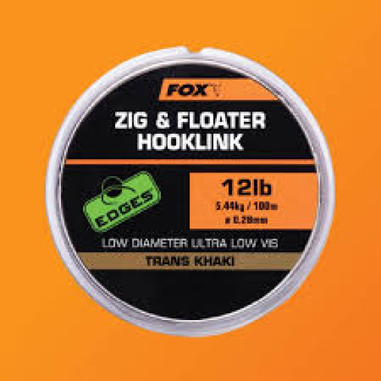 Fox zig & flaoter hooklink 12 lb 100m 0.28mm