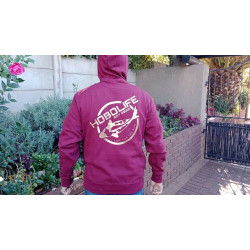 Hobolife hoody maroon and gold-3XL