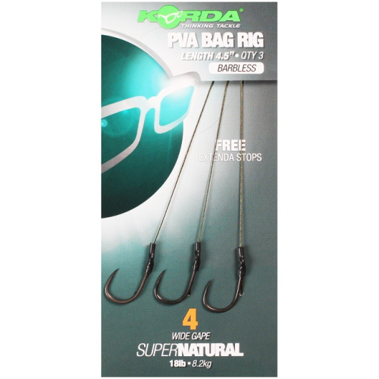 Korda pva bag rig wide gape 4 - barbless