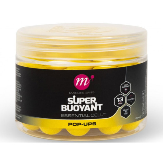 Mainline pop up super buoyant essential cell yellow 13mm