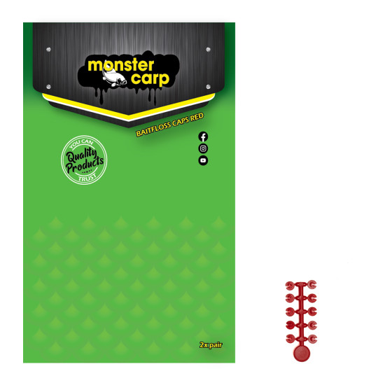 Monster carp floss caps red