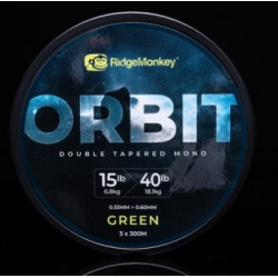 Ridgemonkey orbit double tapered mono 15lb to 40lb green
