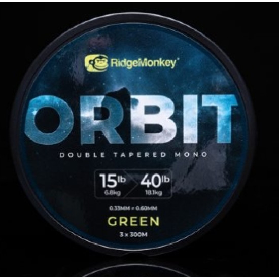 Ridgemonkey orbit double tapered mono 15lb to 40lb green