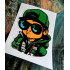 Sticker cool guy green