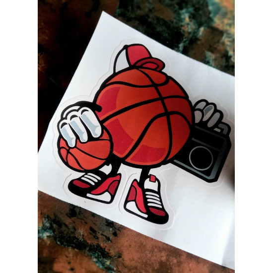 Sticker basket ball guy