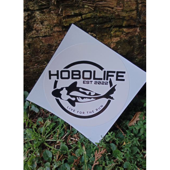 Sticker Hobo white and black